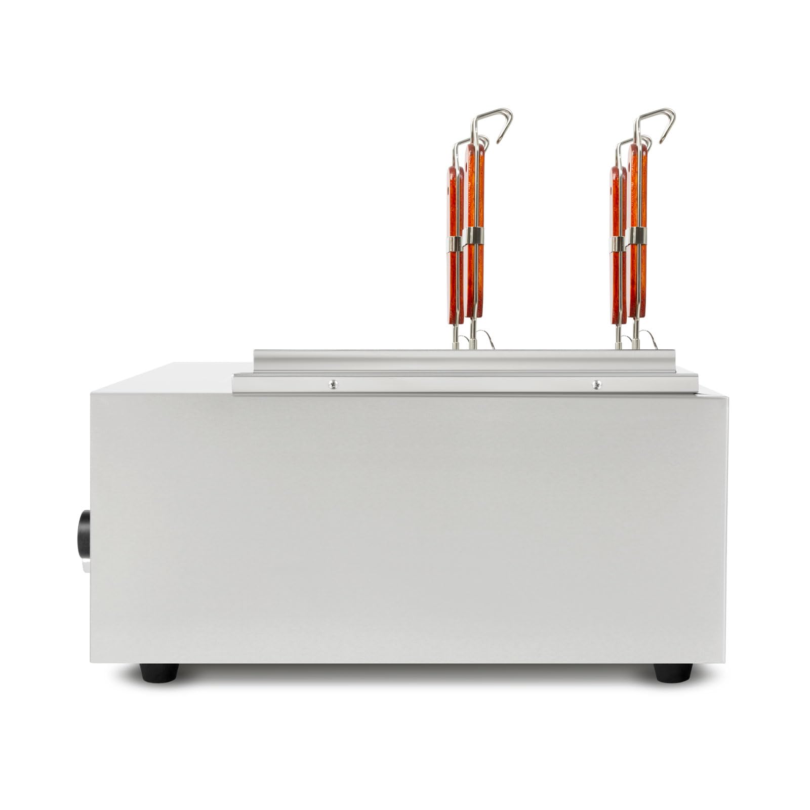 VERTES Gastro Nudelkocher Pastakocher Teigwarenkocher aus Edelstahl, Elektrisch, 2x 1700 Watt, 2 separate Kochbecken zu je 6 Liter, 4 Nudel-Körbe, 2x Ablasshahn, 2x Temperatureinstellung