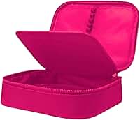 Estojo Box Organizador Escolar Com Divisórias Multifuncional 24 Elásticos Lápis Caneta 100 Pens Masculino Feminino (Pink)