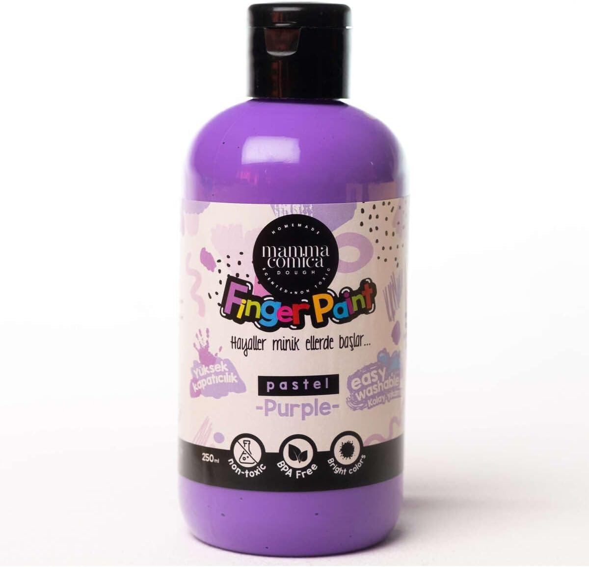 Pastel Mor Yıkanabilir Parmak Boyası