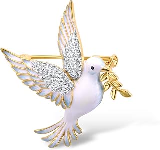 Santuzza 925 Sterling Silver Enamel Brooch Pin for Women