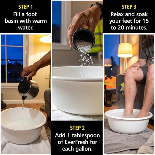 Image of Heavy Duty Tea Tree Oil Foot Soak - Epsom Salt for Soaking for Odor & Footbath to Soften Calluses - Athletes Foot - Nail Discoloration - Relaxing Pedicure Soak - Dry Skin & Rough Heels - 16oz