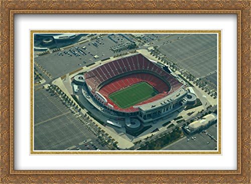 Arrowhead Stadium 2X Matted 38x28 Large Gold Ornate Framed Art Print from The Stadium Series
