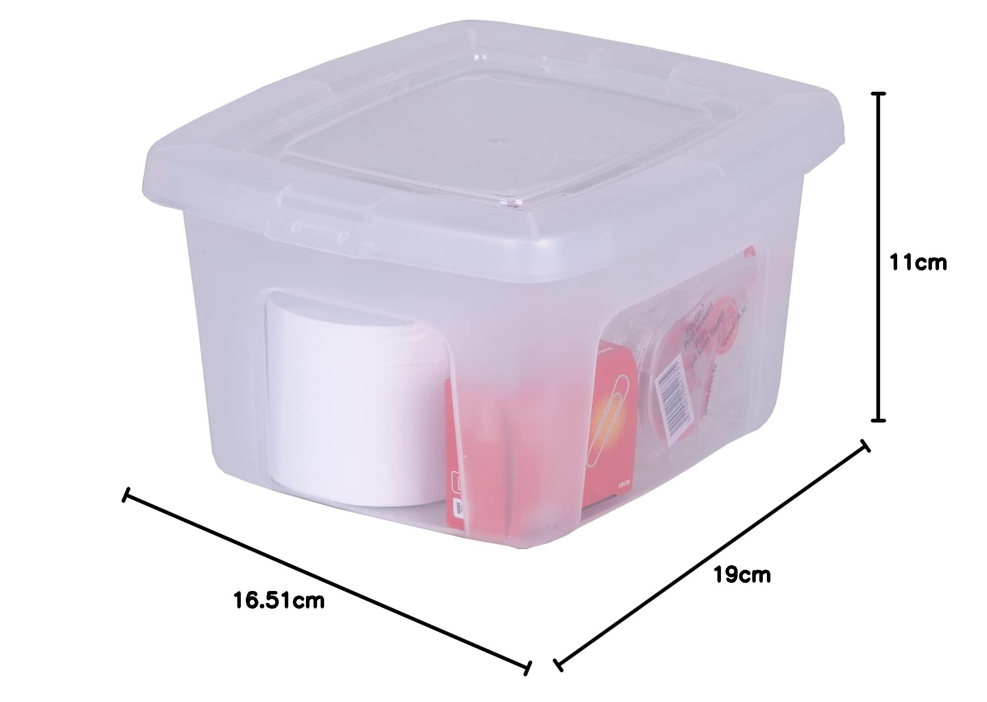 Iris Ohyama, Petites Boites de Rangement Plastique Multi-Usages, 5L, Lot de 10, Transparent, CNL