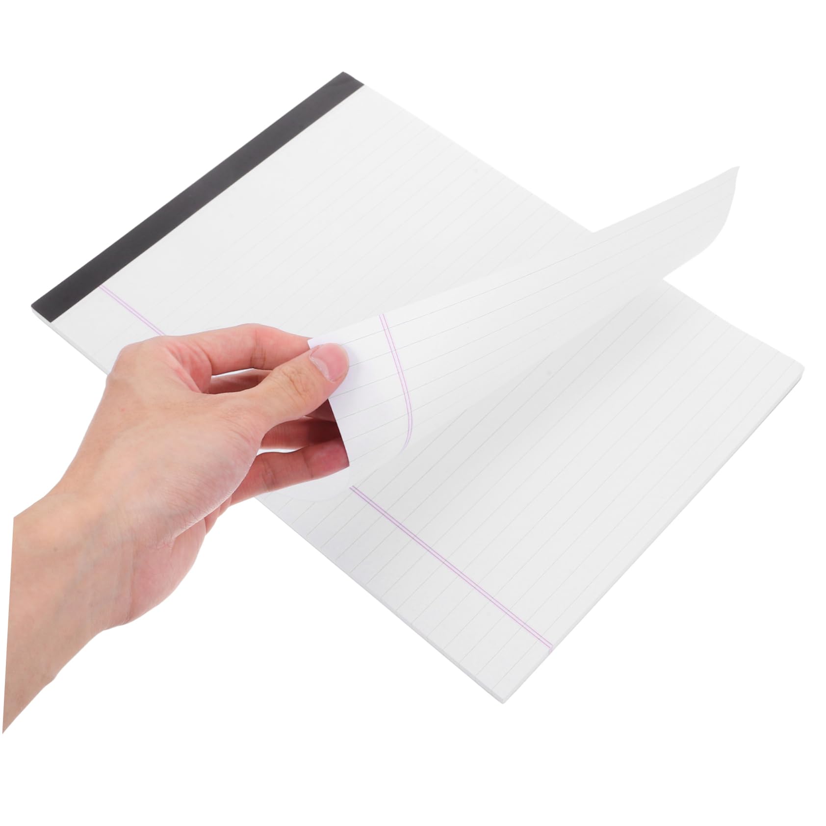 Hemobllo Blocchi per Appunti Legali 4 Pezzi Formato A4 Carta Bianca Righe Larghe Facile da Staccare Soluzione Portatile per Scuola e Ufficio