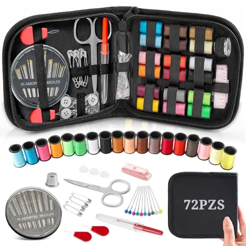 Opiniones y reviews de Juegos y kits de costura al mejor precio. 46 WIPEL 72 Piezas Kit de Costura con Caja Portátil, Costurero Suministros Premium con Hilos, Agujas y Accesorios Completos para Uso en Hogar, Viajes, Campamentos y Manualidades