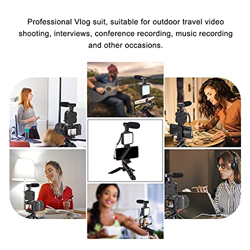 Kit vlogging con control remoto Jumpflash luz LED y micrófono integrado para vídeo estable 7