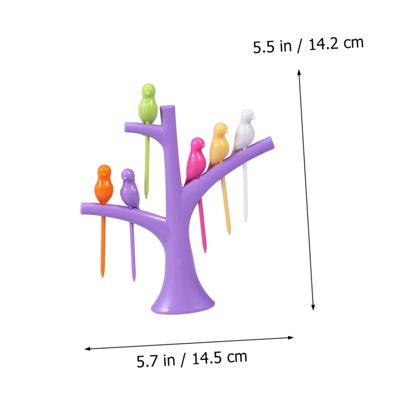 OUNONA 3Sets Bird Shaped Plastic Fruit Picks Cute Dessert Forks for Parties Afternoon Tea for Adults Bird Design for Food Decoration