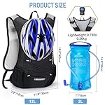 Lightweight Hydration Backpack, Running Backpack with 2L Water Bladder, Hydro Water Daypack for Cycling Hiking Rave for Men Women - Image 5