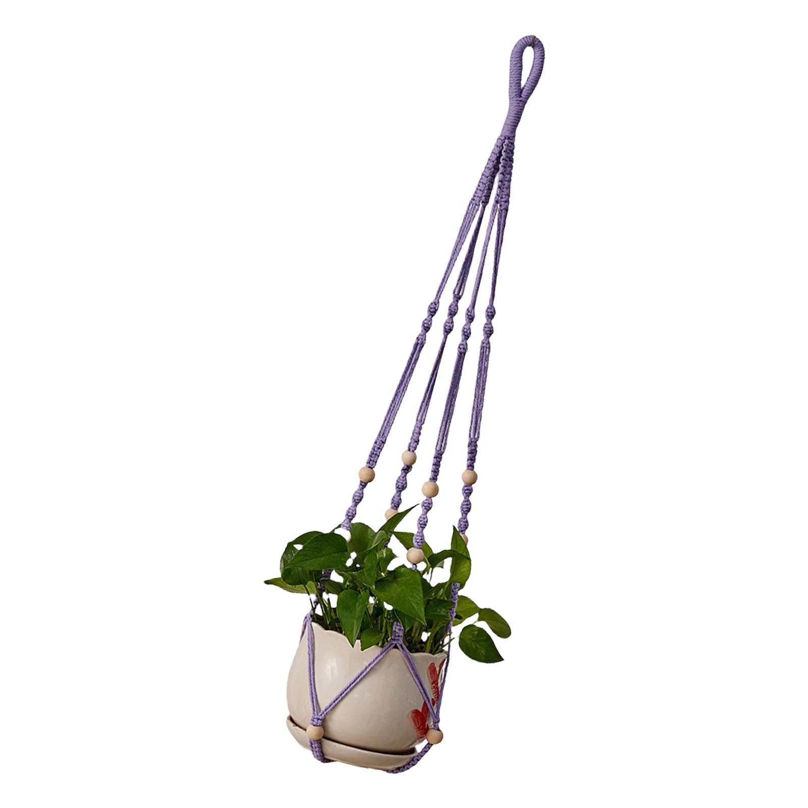 YWLUUOO Plant Hanger Cotton Rope Hanging Planter Flower Pots Hanging Basket for Indoor Outdoor Home Decorations Balcony Plant Hanger