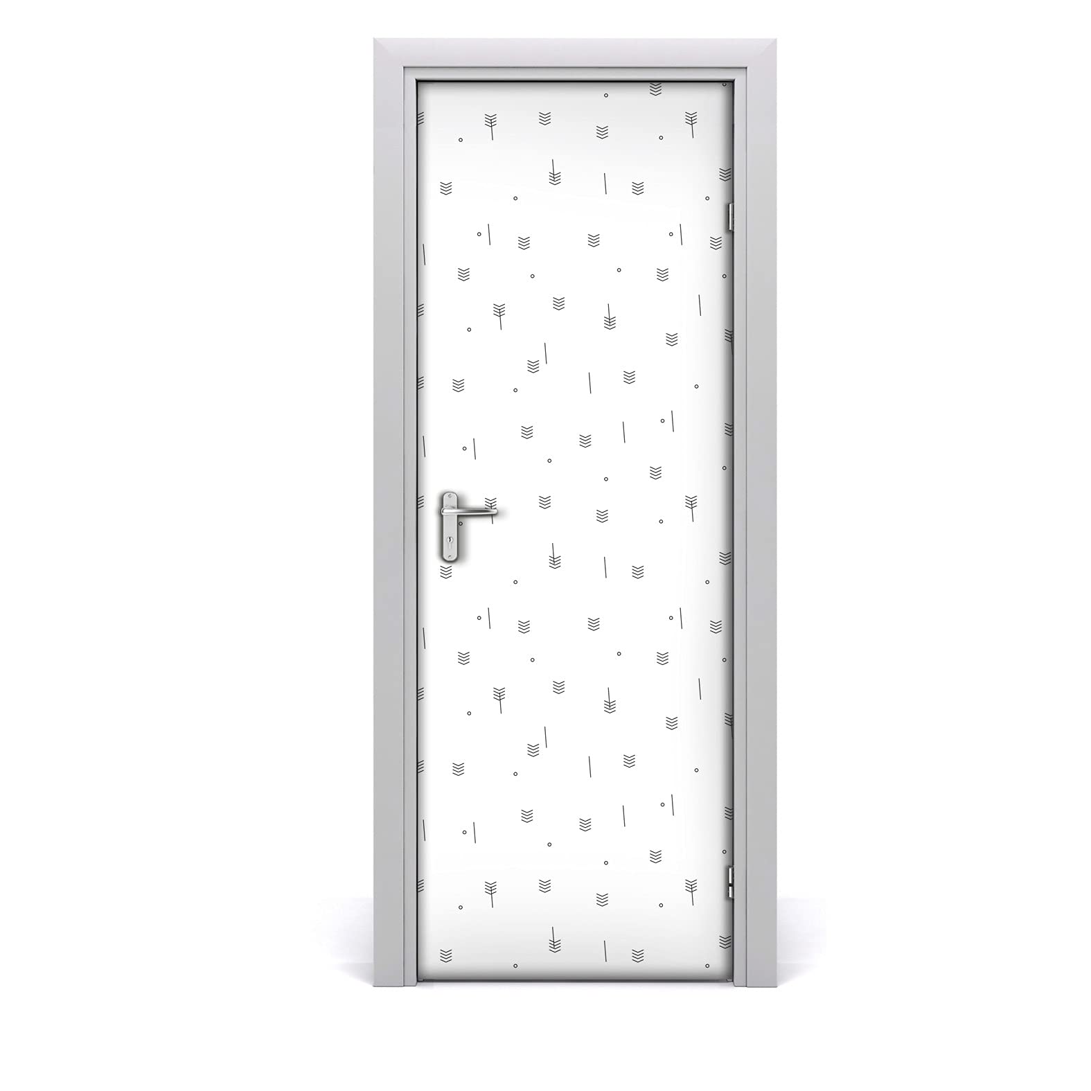 Vinilo para puerta autoadhesivo abstracto geométrico de 70x200 cm y adhesivo decorativo impermeable