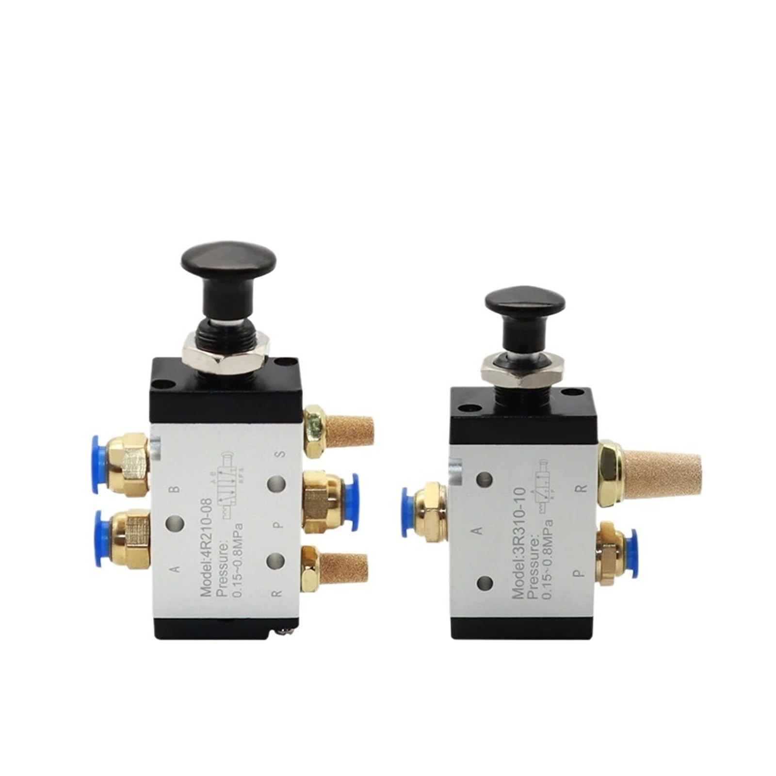 4R210-08 3R210-08 Valvola manuale a 2 vie 5 posizioni Push and Pull Interruttore pneumatico della valvola direzionale 4R310-10 3R310-10 (raccordo 4R310-10,6 mm)