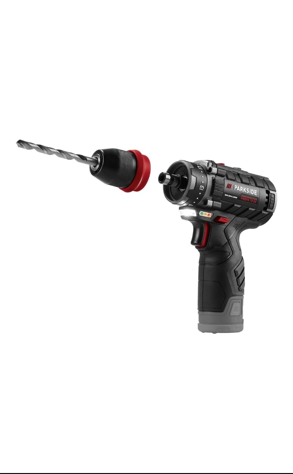 HEADNMORE PARKSIDE PERFORMANCE® 12 V wiertarko-wkrętarka akumulatorowa "PBSPA 12 D4", bez akumulatora i ładowarki