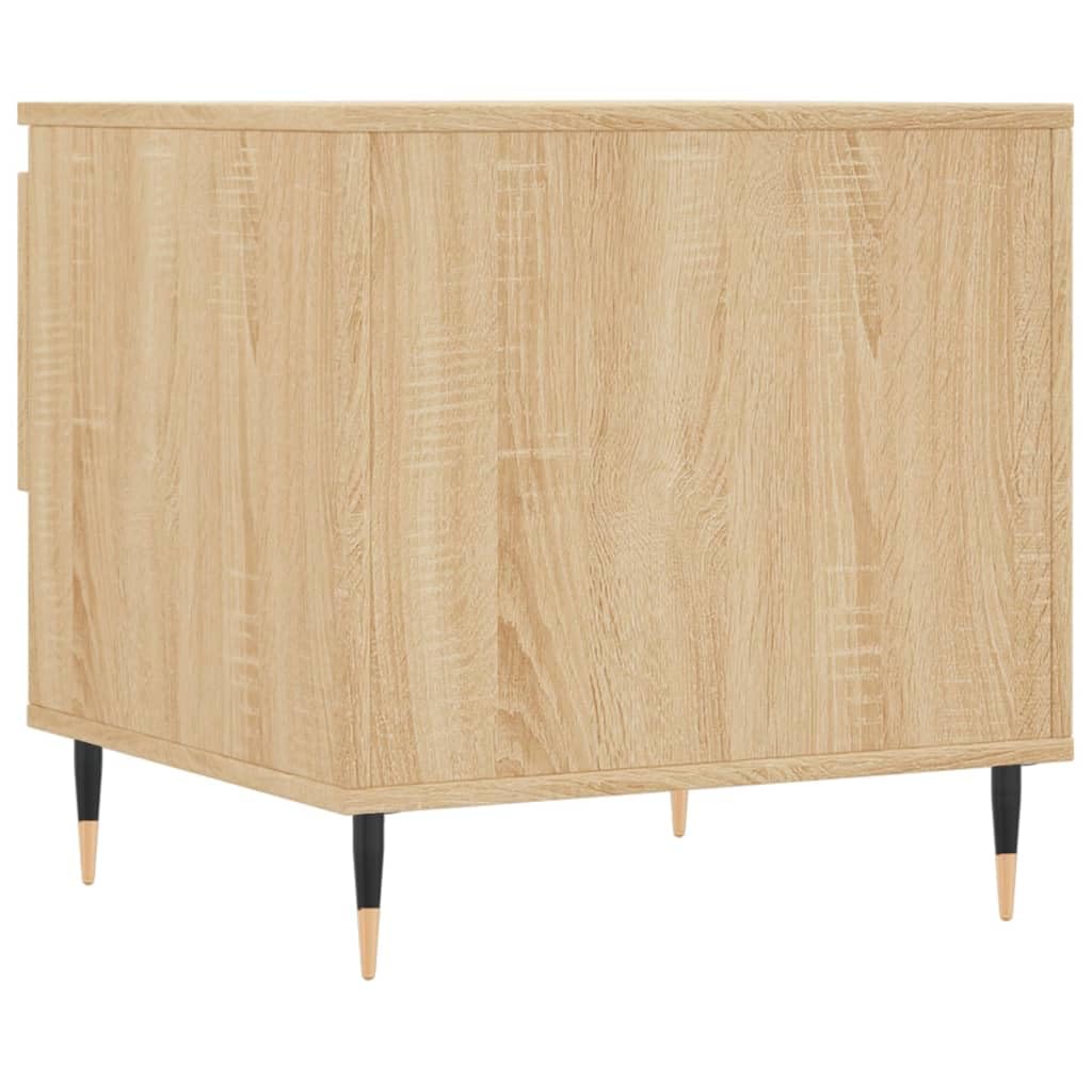 Homgoday 2 tavolini da caffè in rovere Sonoma, 50 x 46 x 50 cm, in legno ingegnerizzato, tavolino da tè per soggiorno, sala d'accoglienza degli ospiti, camera da letto e mobili da ufficio