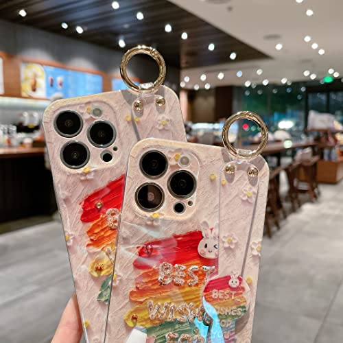 Coque iPhone 14 Pro Max antichoc dragonne support paillettes protection esthétique colorée