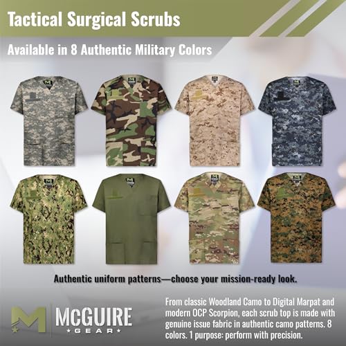 M MCGUIRE GEAR Tactical Ripstop Scrub Top – Unisex Scrubs for Nurses, Military, EMS – Medical Scrub Shirt – Made in The USA. - Image 4
