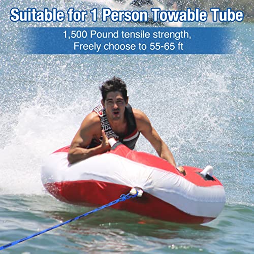 Image of Affordura Wakeboard Rope with Dual Handles, 75 FT 4-Section