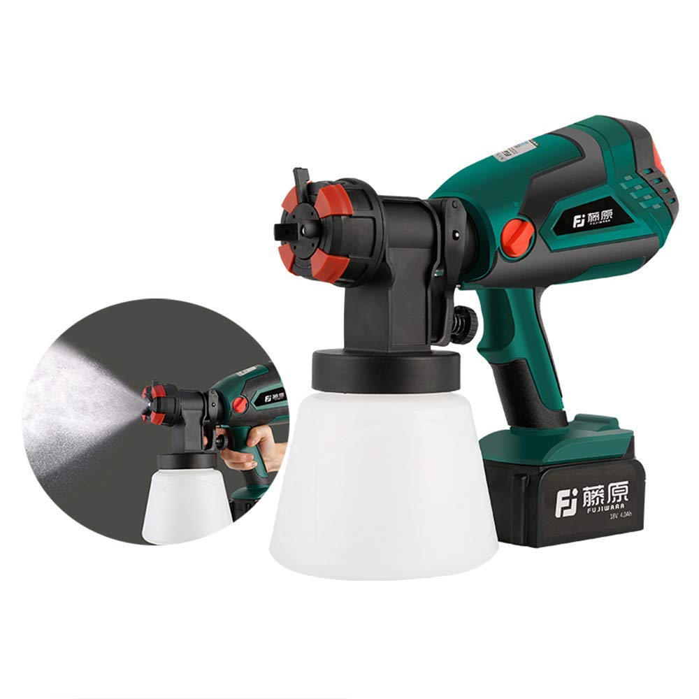 Rociador eléctrico inalámbrico, rociador de Pintura portátil de Litio de 18 V, Pistola rociadora de Niebla de Mano para usos múltiples, máx.670 ml/min