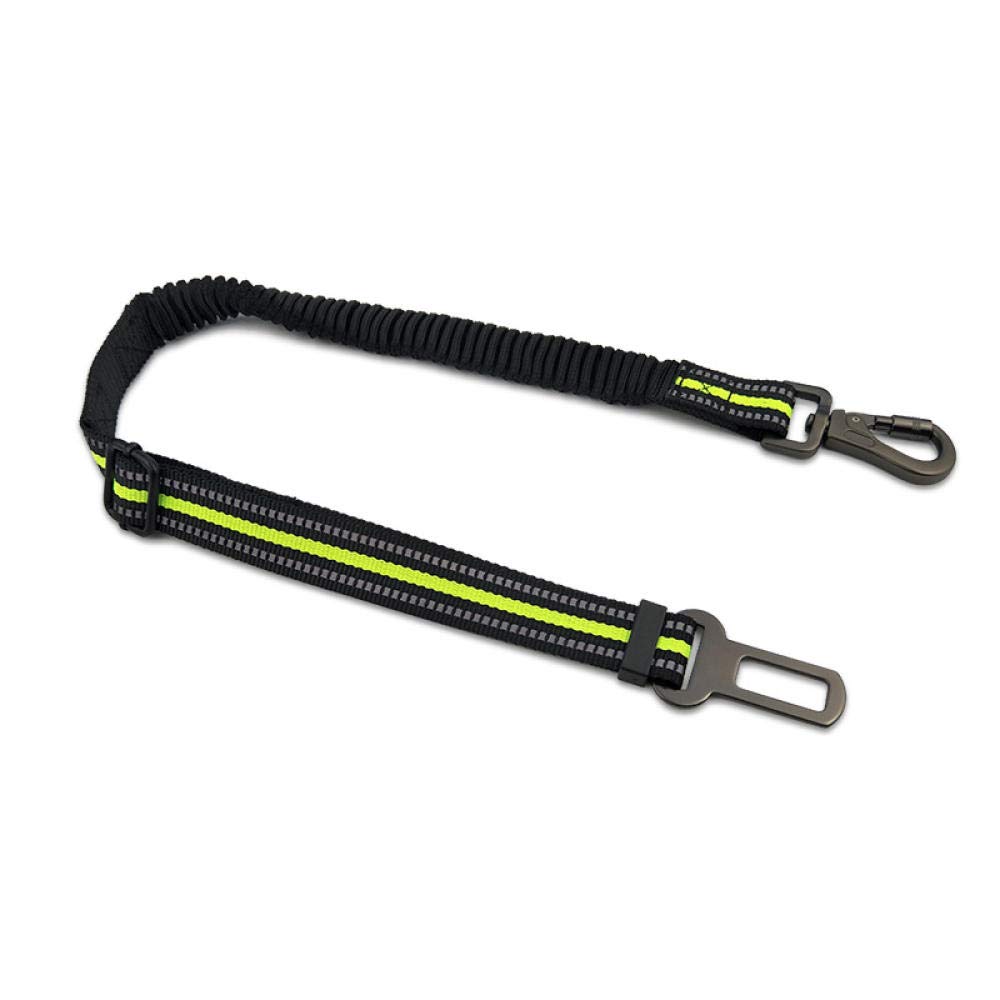 Haustierleine Elastischer Puffer Hund Auto Sicherheitsgurt Reflektierendes Haustier Fahrzeugsicherheitsgurte verstellbar Hund Auto Leine Haustier Sicherheitsgurt mit Karabiner-Orange_M.
