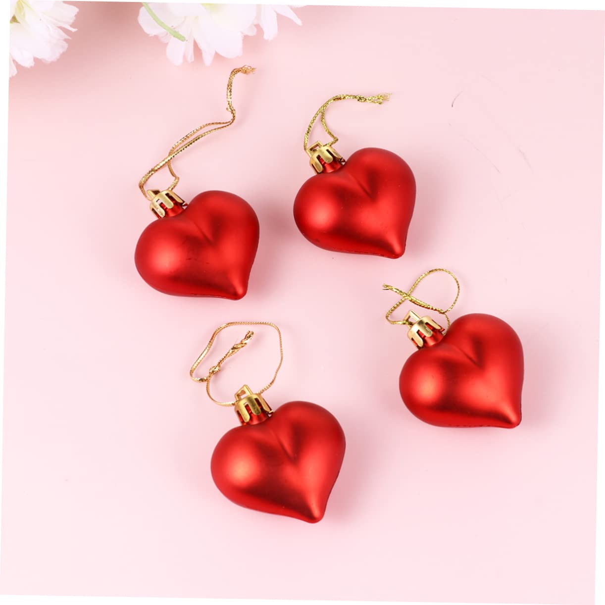 Alipis 2 Sätze Liebesherz Zum Aufhängen Gold Schillernde Kugeln Partydekorationen Liebe Herzkugeln Festlich Plastikenten Hochzeit Hängender Anhänger Hängende Ornamente Rot 36 Stück * 2