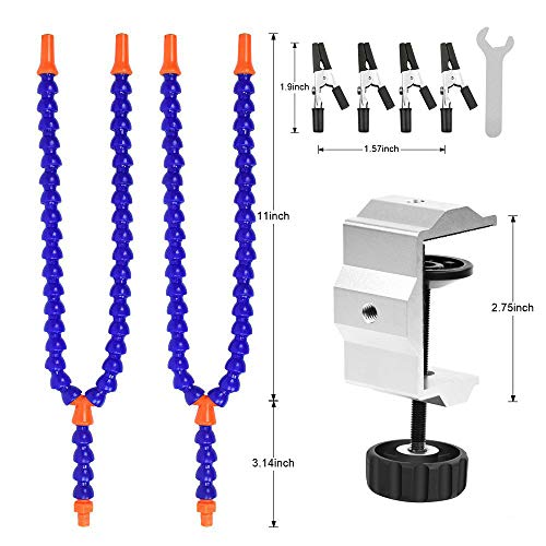 Soldering Helping Hand Third Hand Tool 4 Flexible Arms Table Clamp PCB Holder Tool Electronics Repair Assembly Painting Jewelry DIY Arts Craft Hobby - Thumbnail 4