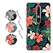 BAISRKE Nokia 6.1 Case, Nokia 6 2018 Case, Slim Shockproof Clear Floral Pattern Soft Flexible TPU Back Cover for Nokia 6.1 2018 [Palm Tree Leaves]