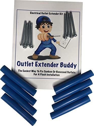 Outlet Extender by Outlet Extender Buddy – Electrical Box Extender Kit – Easily Fix Recessed Electrical Outlets