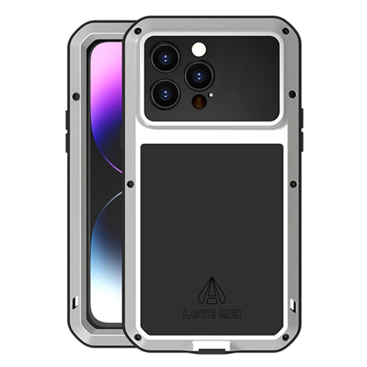 LJFLYXRI Military Rugged Case Compatible with iPhone 15 Pro Max, Ultimate Dual Layer Protective Cover,Shockproof,Rain-Resistant,Dustproof,