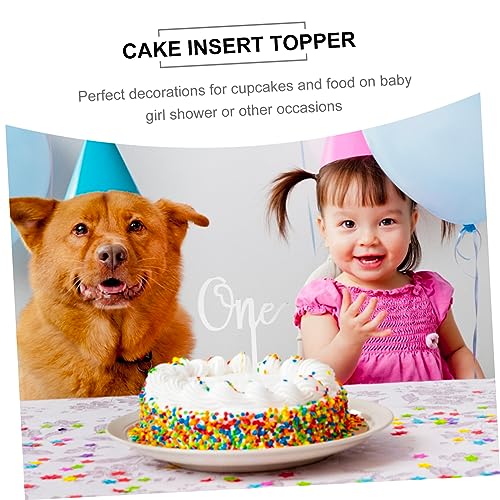 Cabilock 30 Peças uma inserção de bolo topo de bolo de 1 ano decoração de bolo decorações para cupca
