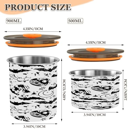 Contenedor de almacenamiento de café al vacío de acero inoxidable Qilmy 30oz miniatura 3