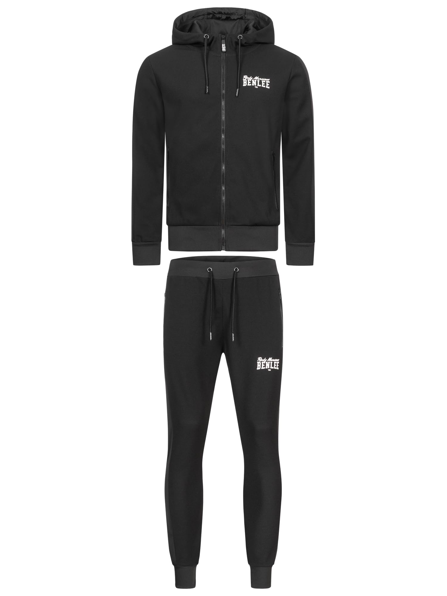 BENLEE Męski dres treningowy z kapturem, wąski krój, HACKBERRY