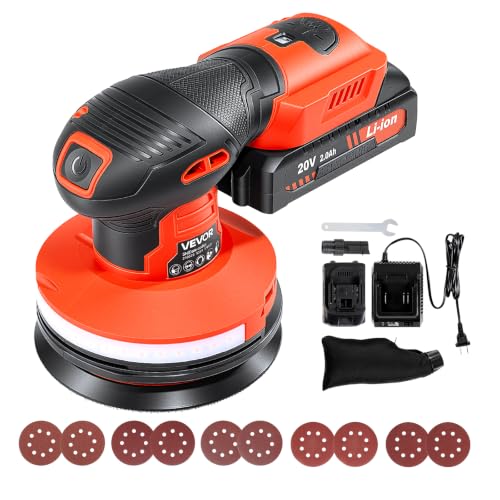 Image of VEVOR 5-Inch Cordless Random Orbital Sander 300W Brushless Orbital Sander
