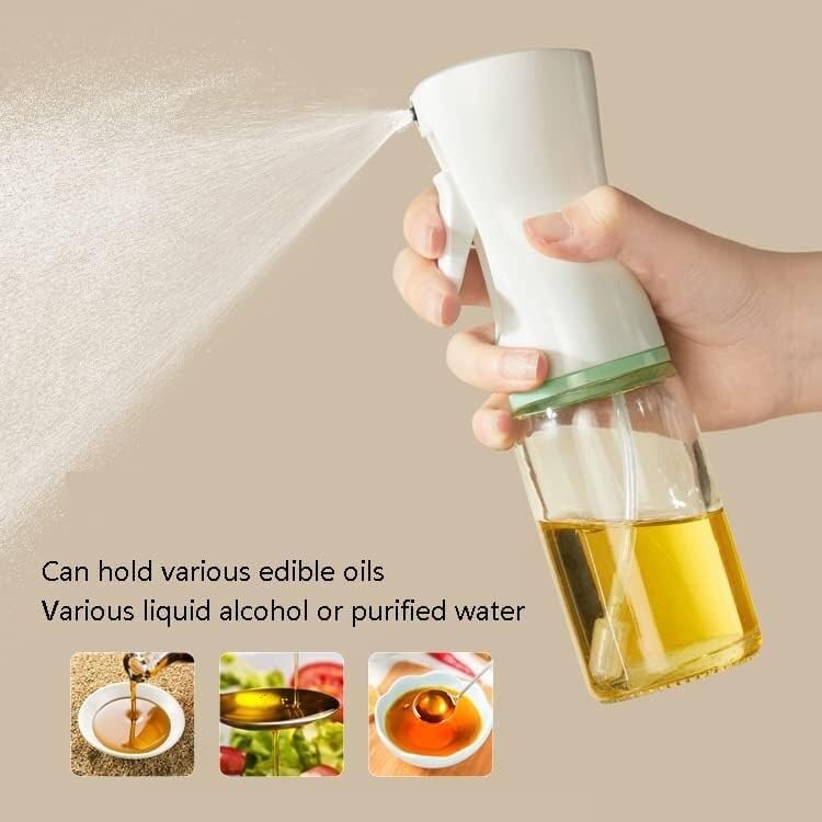 Ölsprühflasche, Küchenhelfer, Küchenhelfer, Ölsprüher, Ölsprühflasche, Glas, Küche, Haushalt, Ölspender, Kontrolle, zerstäubtes, essbares Olivenöl, Sprühgerät, Kochluft, Bratpfanne, einfach (Farbe: We