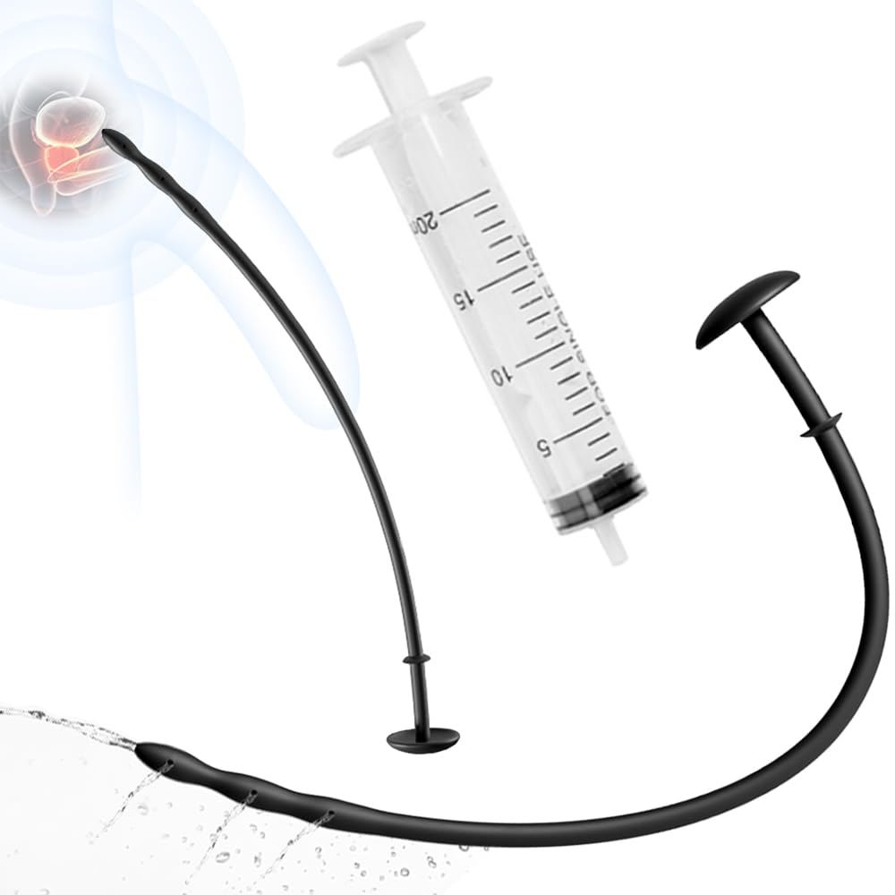 300 MM Silicone Hollow Barb Urethral Sounds Catheter Plug Training Set Cum Tube Thru Hole Penis Urethra Bladder