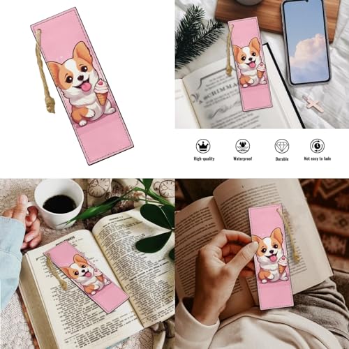 Flashideas Cute Corgi Kids Backpack Set of 4 School Backpack with Lunch Box Pencil Case Portable Lunch Bag and 2Pcs Bookmark Lightweight Casual Daypacks Child Backpacks For School & Travel 5