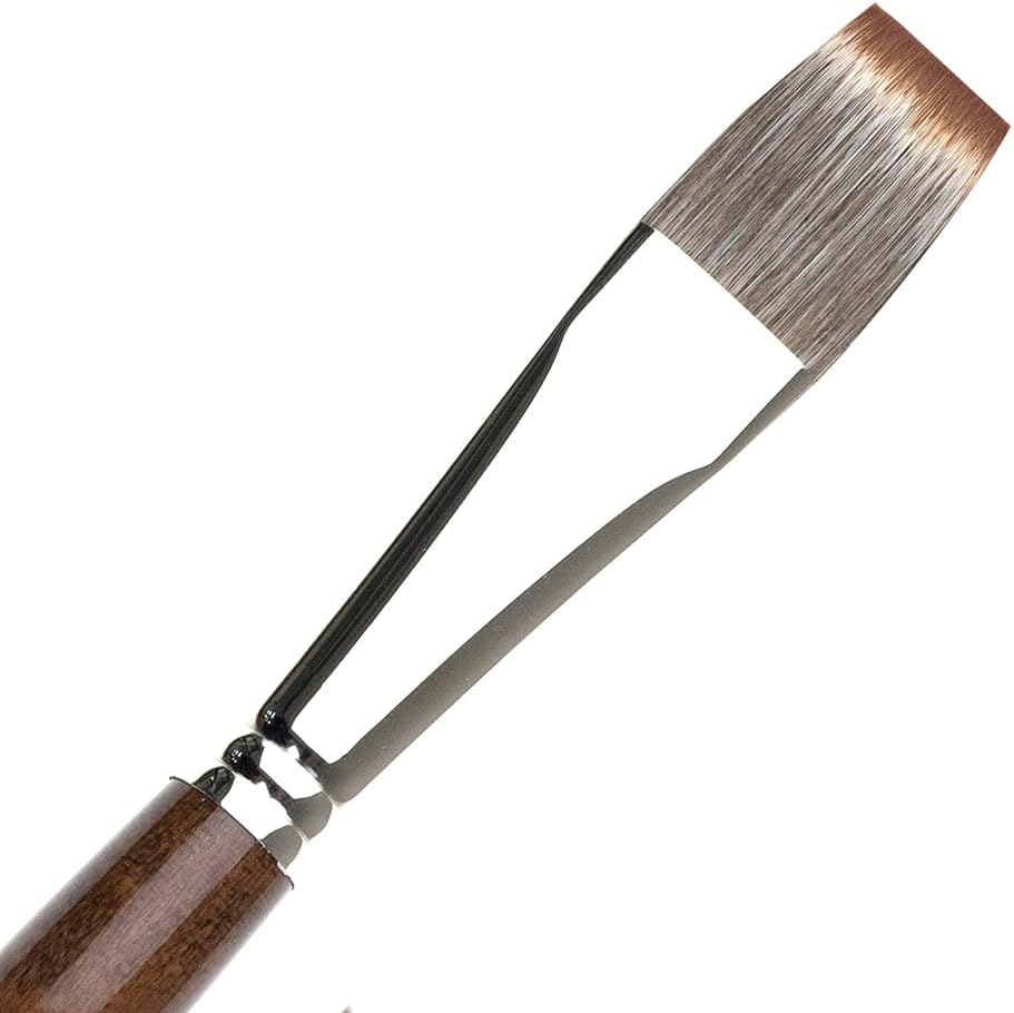 Pan Art Flat Brush, Wood/Metal, Brown, No.24
