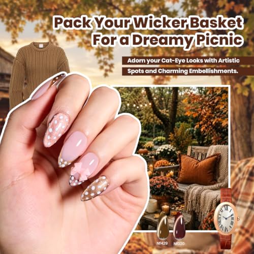 Image of Beetles Cat Eye Gel Nail Polish Set, 20 Colors Magnetic Fall Gel Polish Kit
