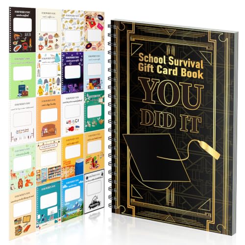 Libro de tarjetas de regalo Lyforpyton para supervivencia escolar y álbum temático de estudiantes