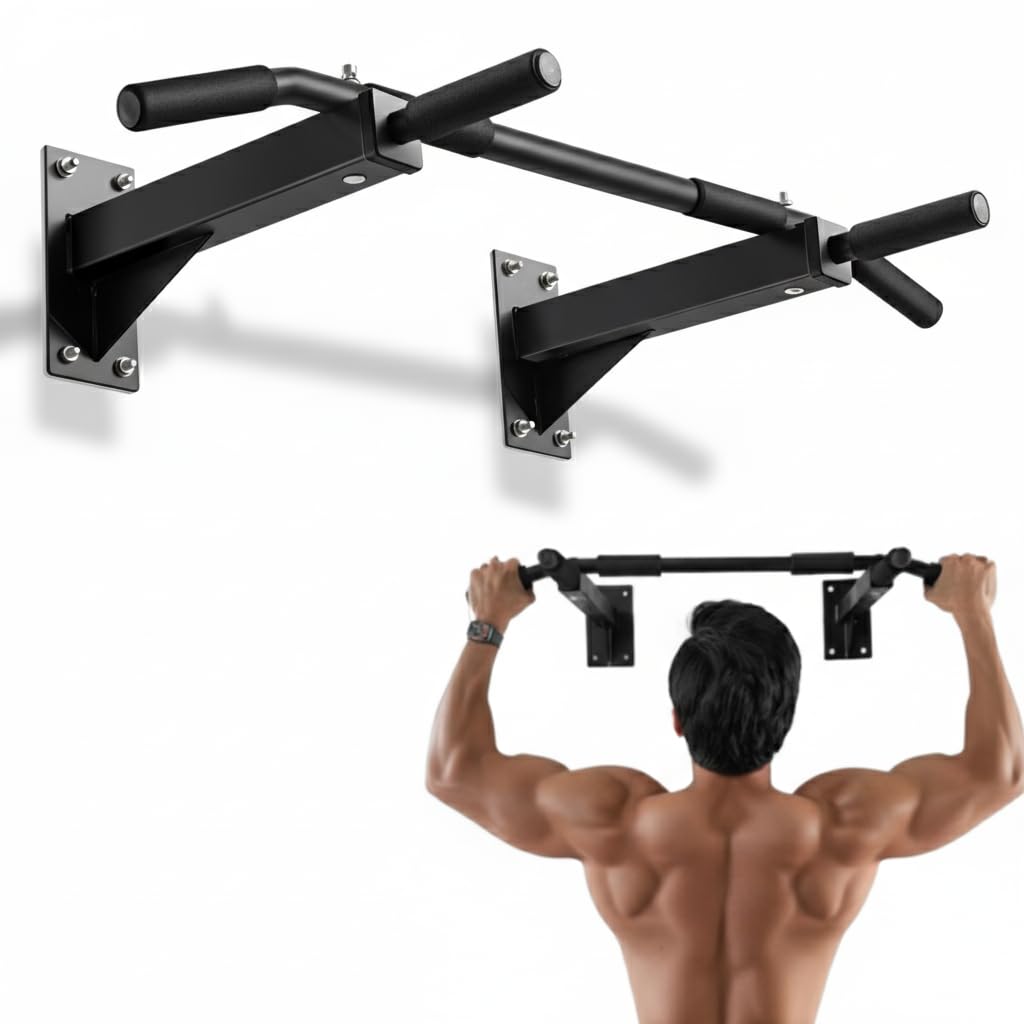Slovic Pull up Bar for Home Workout [200 KG Load Capacity] | Pull up bar Wall Mounted | Gym Equipment for Home Workout | Pull up bar stand for Men, Women & Kids | Pull up rod for Chin ups - Amazon product rated Grade A