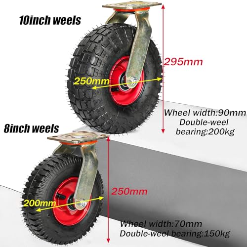 Roulettes robustes pour usage intensif éliminant les vibrations des chariots d'atelier - 3