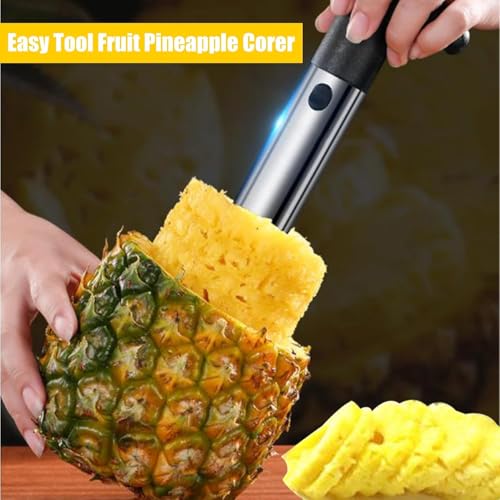 Image of Stainless Steel Julienne Vegetable Peeler Multi-Functional Fruit & Veggie Shredder Slicer and Grater for Potatoes, Carrots, Cucumbers (Pineapple Corer)