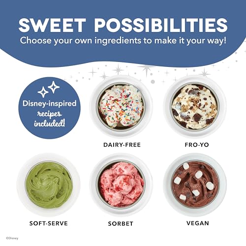 Image of Disney | Dash Stitch My Mug Ice Cream Maker - Electric Countertop Soft Serve Ice Cream Machine, Single Serve Half-Pint Stitch Mug with Ingredient Chute & Recipe Guide