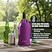 Reusable Wine Bottle Cooler Sleeve | Long-Lasting Cooling for All Bottles | Portable Insulated Sleeve for Parties, Picnics & Outdoor Events (Deep Purple)