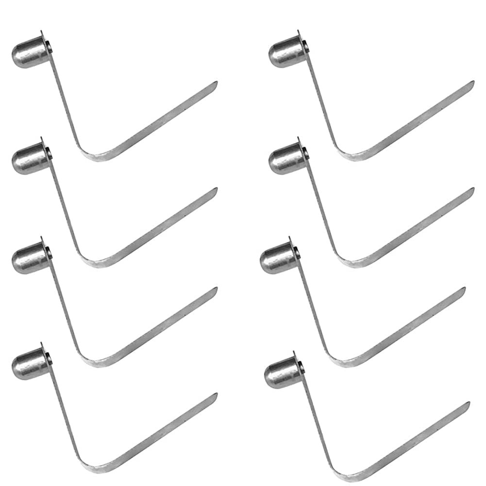 Jikaihong 20 Pack 8mm Stainless Steel Kayak Paddle Spring Snap Button Clips Suit for Outdoor Camping Awning Tent Pole Replacement Accessories (8PCS)