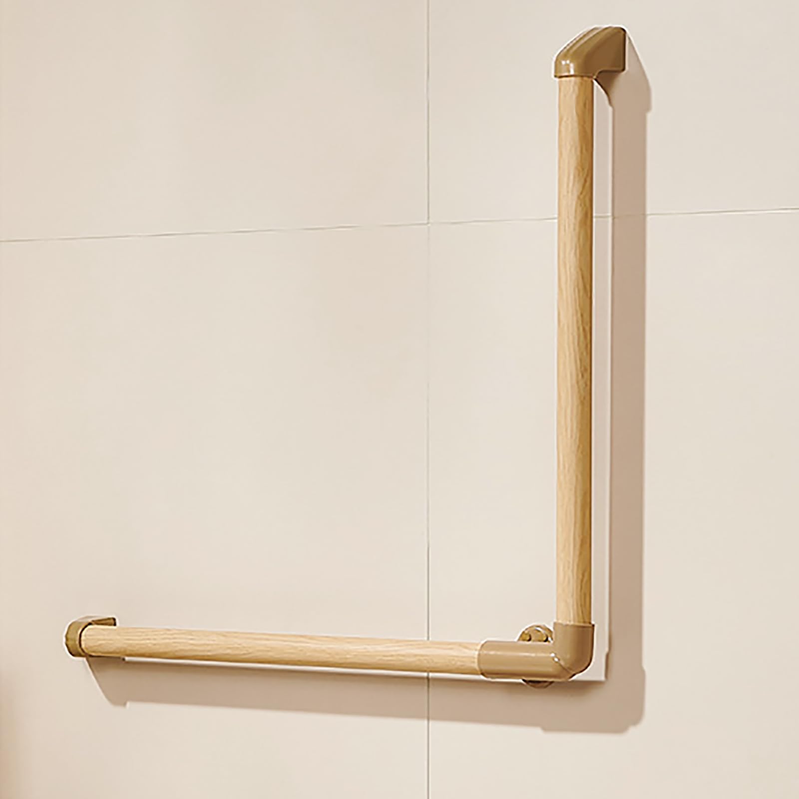 Asa De Seguridad Para Baño, Asidero Ducha Acero Inoxidable, Ángulo Ajustable Barra De Agarre Para Baño En Forma De L, Agarraderas Baño Antideslizante, Para(Size:70*70cm,Color:color de madera original)