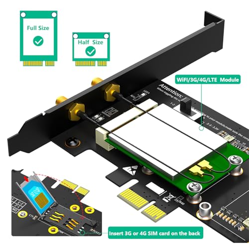 Carte adaptateur mSATA et SATA3 vers PCI Express 1x pour PC fixe - 4