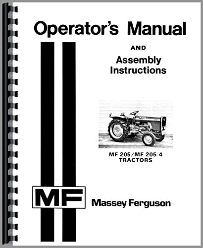 Operators Manual Massey Ferguson 205-4 205 Diesel Compact Tractor      Plastic Comb