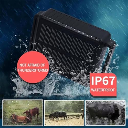 Rastreadores solares GPS para ganado, dispositivo de alarma de vibración antirrobo de 10 piezas, monitoreo de ubicación en tiempo real, localizador de animales duradero para seguridad y gestión del