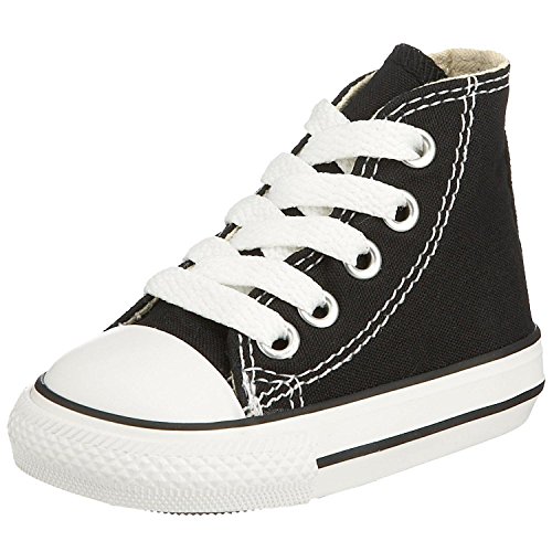 Converse Chuck Taylor All Star Hi bébé : Chaussons en toile noire pour nourrisson en taille 18