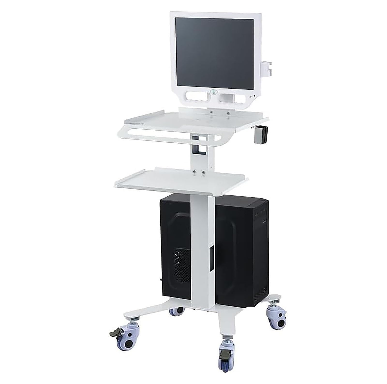 Chariot De Laboratoire Mobile avec Support pour Écran, Support pour Scanner Oral, Stations De Travail, pour Salon De Beauté,
