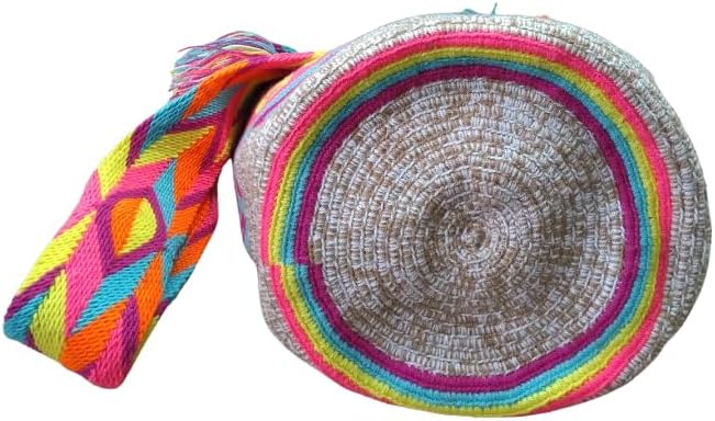 Miniatura 2 de Mochila Wayuu. Diseño auténtico y colorido. Origen colombiano. Modelos exclusivos y únicos., Kaki31027, Mochilas Daypack